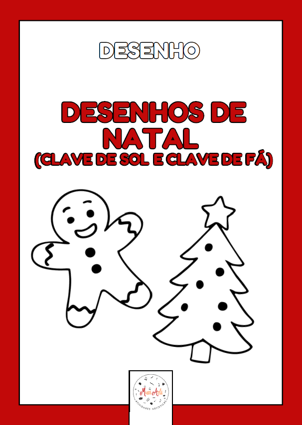 Desenhos de Natal (Clave de Sol e Clave de Fá)