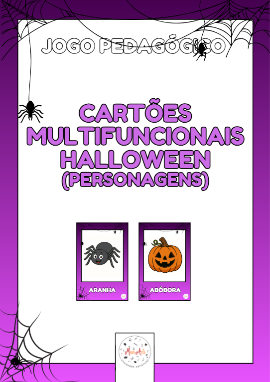 Cartões Multifuncionais - Personagens de Halloween