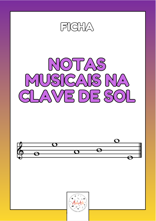 Notas Musicais na Clave de Sol